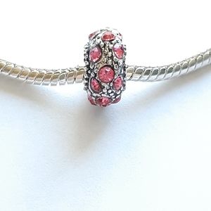 Pink crystal charm